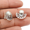 Pearl Earrings 925 Sterling Silver Tribal Jewelry