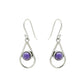 Natural Amethyst Gemstone 925 Sterling Silver Drop Dangle Earrings For Women W11