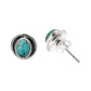 December Birth Natural Turquoise Solid Silver Stud Post Birthday Trendy Earrings