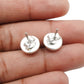 Rose Quartz Gemstone Stud Post Heart Chakra Birthday Earrings Sterling Silver