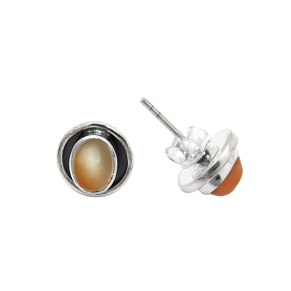 Cats Eye Stone 925 Sterling Silver Butterfly Stud Post Daughter Earrings Jewelry