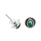 Green Onyx Stone 925 Solid Silver Butterfly Handcrafted Stud Daughter Earrings
