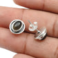 Root Chakra Natural Smoky Quartz 925 Solid Silver Stud Post Butterfly Earrings