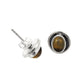Oval Tiger Eye Stone Solid Sterling Silver Elegant Anniversary Stud Earrings