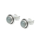 Natural Aquamarine Sterling Silver Butterfly Trendy Ethnic Stud Bezel Earrings