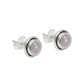Sterling Silver Natural Rose Quartz Stud Post Anniversary Sisters Gift Earrings