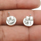 Woman Gift Amethyst Gemstone Stud Earrings 925 Sterling Silver Jewelry O32