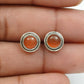 Natural Carnelian Gemstone 925 Sterling Silver Stud Earrings Gift For Woman Girl