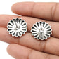 Sterling Silver Throat Chakra Turquoise Stone Daughter Bezel Stud Post Earrings