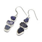 Rough Stone Natural Iolite 925 Sterling Silver Earrings