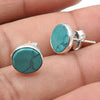 8mm Turquoise Gemstone 925 Sterling Silver Stud Earrings Gift Jewelry