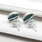 8mm Turquoise Gemstone 925 Sterling Silver Stud Earrings Gift Jewelry