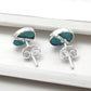 8mm Turquoise Gemstone 925 Sterling Silver Stud Earrings Gift Jewelry