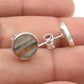 8mm Round Labradorite Gemstone 925 Sterling Silver Handmade Stud Earrings