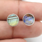 8mm Round Labradorite Gemstone 925 Sterling Silver Handmade Stud Earrings