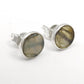 8mm Round Labradorite Gemstone 925 Sterling Silver Handmade Stud Earrings