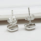 6mm Square Rainbow Moonstone 925 Sterling Silver Bezel Stud Earrings Jewelry