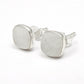 8mm Square Rainbow Moonstone 925 Silver Stud Earrings Handmade Jewelry