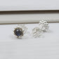 Natural Labradorite Gemstone 925 Sterling Silver Minimalist Stud Earrings
