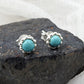 Natural Turquoise Gemstone 925 Sterling Silver Minimalist Stud Earrings