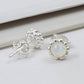 Natural Rainbow Moonstone 925 Sterling Silver Minimalist Stud Earrings