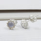 Natural Moonstone 925 Sterling Silver Minimalist Stud Earrings