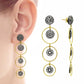 Woman Gift 925 Silver Natural Cubic Zirconia Drop Dangle Boho Earrings N54