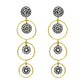 Woman Gift 925 Silver Natural Cubic Zirconia Drop Dangle Boho Earrings N54