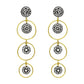 Woman Gift 925 Silver Natural Cubic Zirconia Drop Dangle Boho Earrings N54