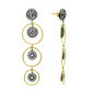 Woman Gift 925 Silver Natural Cubic Zirconia Drop Dangle Boho Earrings N54