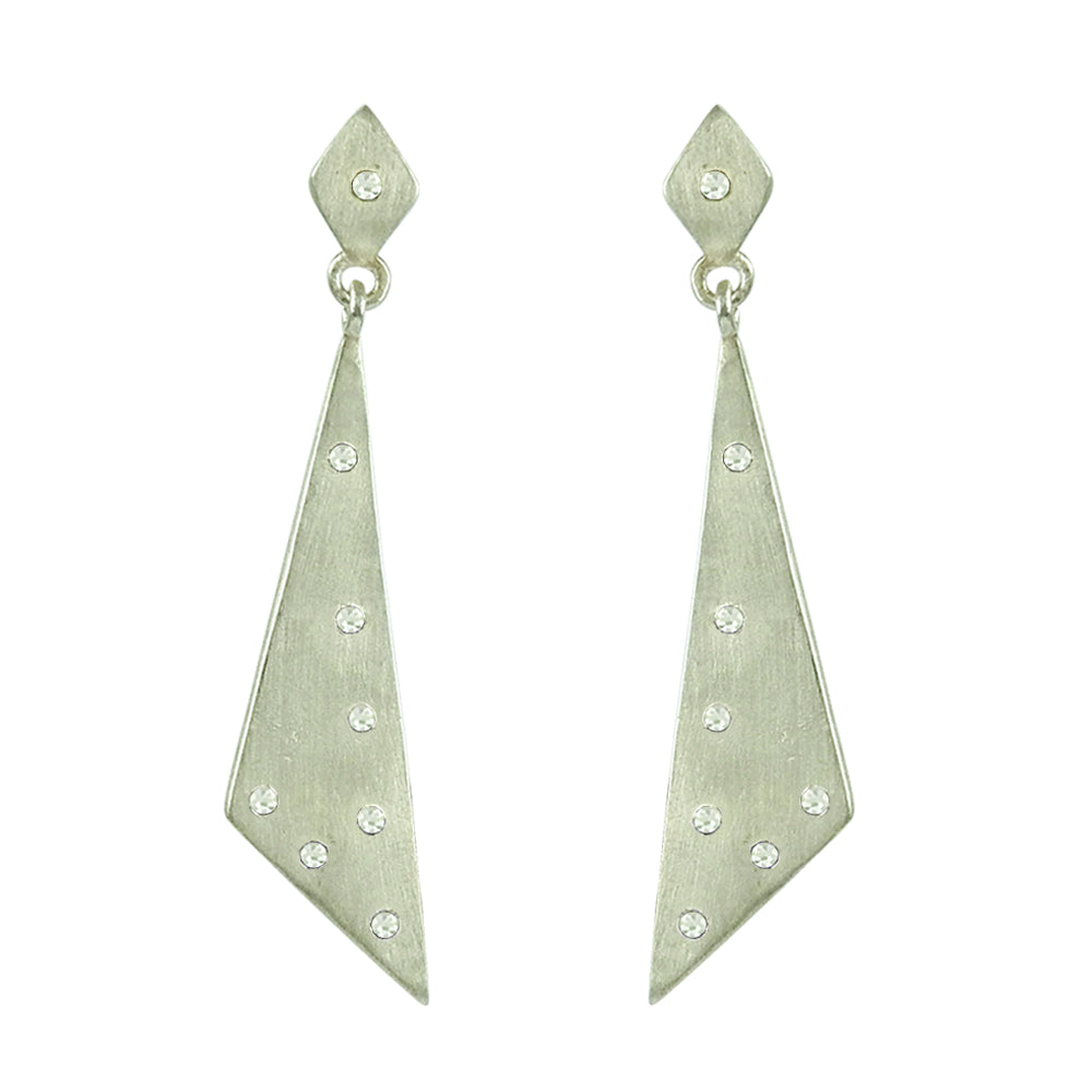 Natural Cubic Zirconia 925 Silver Drop Dangle Vintage Earrings For Women D94