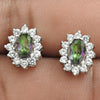 Gift For Her Natural Mystic Topaz Stud Rhodium Plated Earrings 925 Silver B28