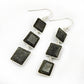 Black Sunstone Earrings Solid 925 Sterling Silver Jewelry