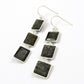925 Sterling Silver Natural Black Sunstone Earrings