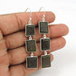 Natural Black Sunstone Earrings 925 Sterling Silver Jewelry