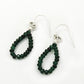 Emerald Beaded Gemstone Earrings 925 Silver Jewelry