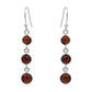 Natural Garnet Gemstone 925 Silver Drop Dangle Ethnic Earrings For Women A17