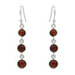 Natural Garnet Gemstone 925 Silver Drop Dangle Ethnic Earrings For Women A17