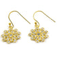 Cubic Zirconia Gemstone Sterling Silver Dangle Gold Plated Friend Gift Earrings