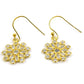 Cubic Zirconia Gemstone Sterling Silver Dangle Gold Plated Friend Gift Earrings