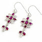 Natural Cubic Zirconia 925 Silver Drop Dangle Ethnic Earrings For Girls N17