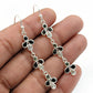 Woman Gift 925 Silver Natural Cubic Zirconia Dangle Bohemian Earrings O17