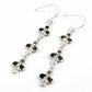 Woman Gift 925 Silver Natural Cubic Zirconia Dangle Bohemian Earrings O17