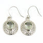 Natural Green Amethyst Drop Dangle Ethnic Earrings 925 Silver For Women X36