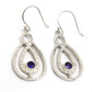 Natural Amethyst Gemstone 925 Silver Drop Dangle Vintage Earrings For Girls W17