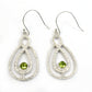 Natural Peridot Gemstone 925 Silver Drop Dangle Ethnic Earrings For Girls X17