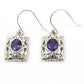 Natural Amethyst Gemstone 925 Silver Drop Dangle Ethnic Earrings For Women C18