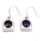 Natural Amethyst Gemstone Dangle Ethnic Earrings 925 Silver Wholesale Jewelry W4