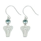 Natural Blue Topaz Drop Dangle Vintage Earrings 925 Silver For Women N17