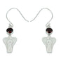 Woman Gift 925 Silver Natural Garnet Gemstone Dangle Ethnic Earrings L18